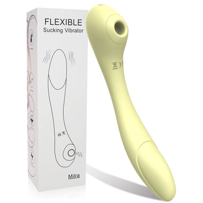 Vibrador y succionador de 2 en 1