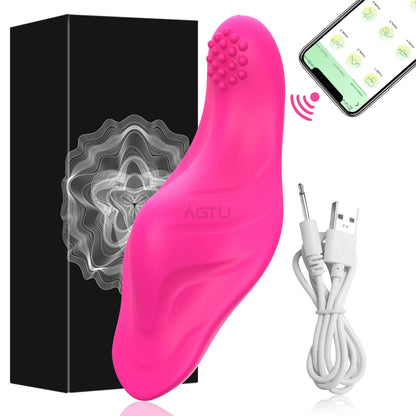 Vibrador con aplicación de control remoto usable en ropa interior
