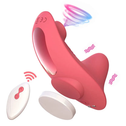 Mini succionador y vibrador usable en ropa interior
