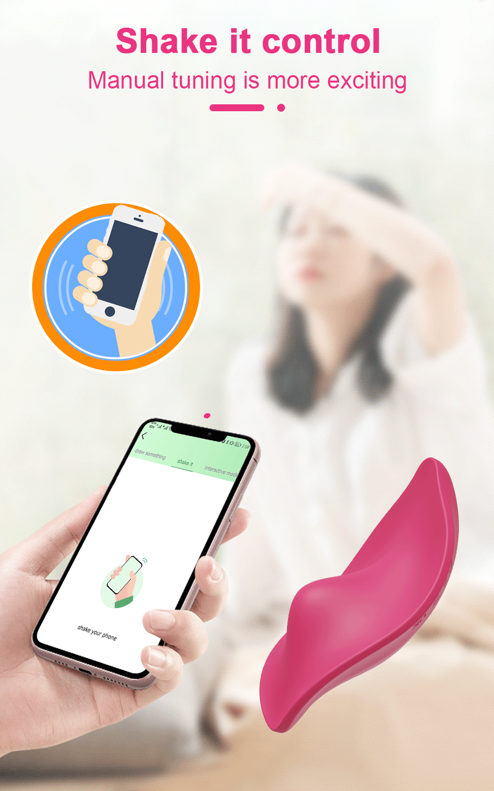 Vibrador portátil con Bluetooth